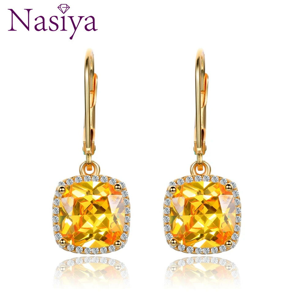 【クーポン利用で4880円】 ピアス 黄 イエロー ジルコニア ブライダル ゴールド シルバー レディース AAA ジルコン オリジナル ピュア ジュエリー ノーブル パーティ ギフト