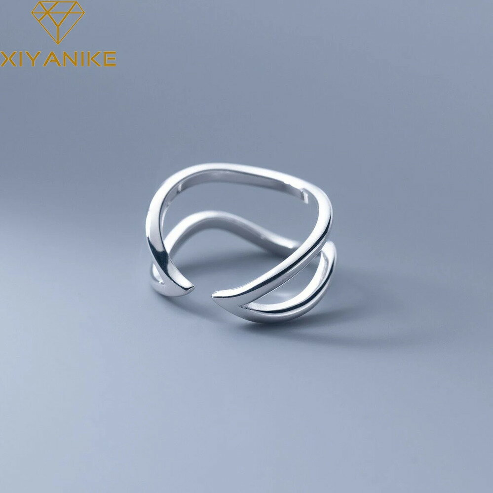 【送料無料】 指輪 リング カブ レディース 透かし ダブル レイヤー オープン カフ 指 フィンガー ガール 新しい ファッション トレンド ジュエリー 友達 ギフト パーティ