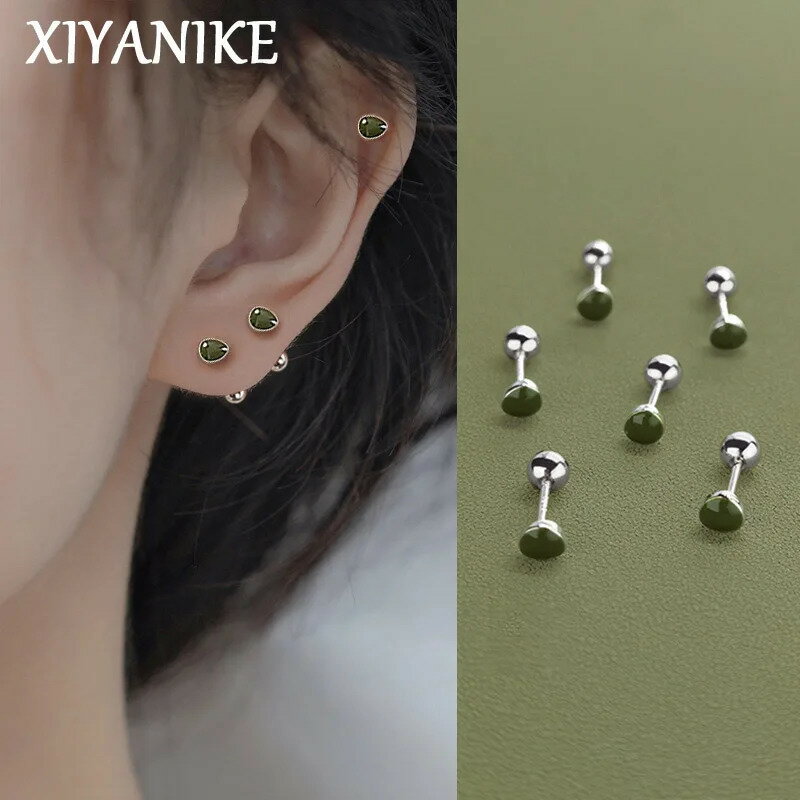 【送料無料】 ピアス パイプロープ 緑 グリーン スクリュー ドロップ プラント 植物 野菜 レディース ..