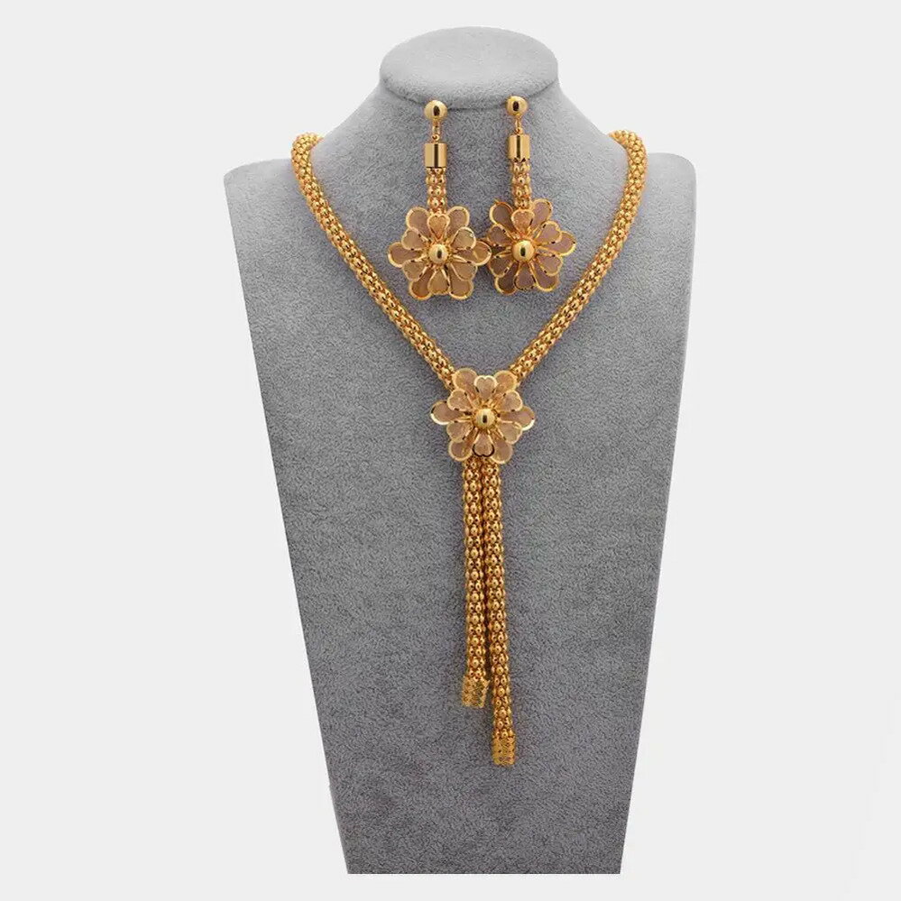 【送料無料】 チョーカー ピアス アフリカ ゴールド チェーン インド レディース 結婚式 ウェディング ジュエリー セット カラー ドバイ アラブ パーティ ...