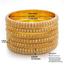 【送料無料】 バングル ブレスレット アフリカ ゴールド レディース 8+6mm 6個セット 贅沢 結婚式 ウェディング カラー ドバイ アフリカン アラブ ミドル イースト 東