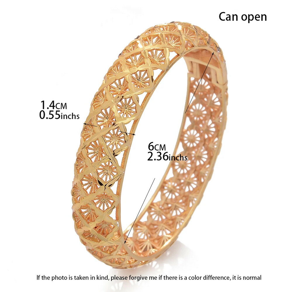 【クーポン利用で9090円】 バングル ブレスレット スノーフレーク エチオピア アフリカ ゴールド レディース アラブ ドバイ カラー 妻 ワイフ 結婚式 ウェディング ジュエリー オープン