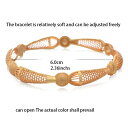 【クーポン利用で10330円】 バングル ブレスレット 花 フラワー フランス アフリカ ゴールド レディース 24K ドバイ カラー 結婚式 ウェディング ビジュー ジュエリー ギフト(4)