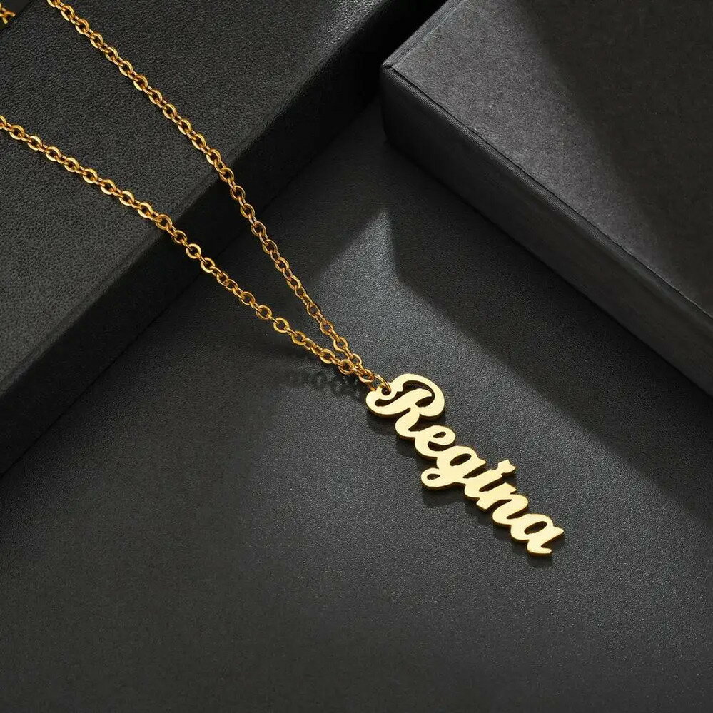 【送料無料】 チョーカー ペンダント ステンレス ナンバー ネーム レディース メンズ パーソナライズ スチール 垂直 名前 カスタマイズ レター 数字 ジュエ...