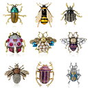 【送料無料】 ブローチ カブトムシ インセクト 昆虫 レディース メンズ エナメル てんとう虫 ビートル カブト虫 蜂 ハチ ビー ピン ユニセックス オフィス パーティ カジュアル アクセサリー ギフト(4)