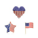 【クーポン利用で3590円】 ブローチ アメリカ ブラック LOVE 星 レディース メンズ エナメル アメリカ合衆国 USA 国旗 フラッグ Love ユニセックス スター ピン オフィス パーティ カジュアル アクセサリー ギフト(4)