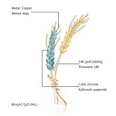 【送料無料】 ブローチ ジルコニア ゴールド プラント あずき 小豆 レディース ハイエンド 14K ゴールドプレート 小麦 ウィート 5カラー ジルコン ピン オフィス カジュアル アクセサリー ギフト