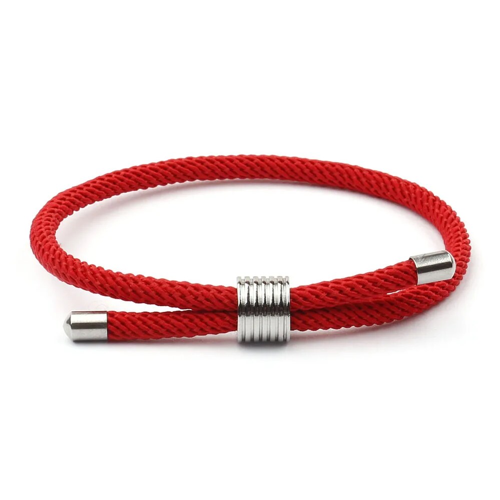 【クーポン利用で3540円】 ブレスレット ロープ 調整可能 スライド チタン スチー...