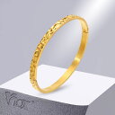 【クーポン利用で4730円】 バングル ブレスレット LOVE ステンレス レディース シック Love ハンマー スタイル カフ ゴールド カラー スチール ...