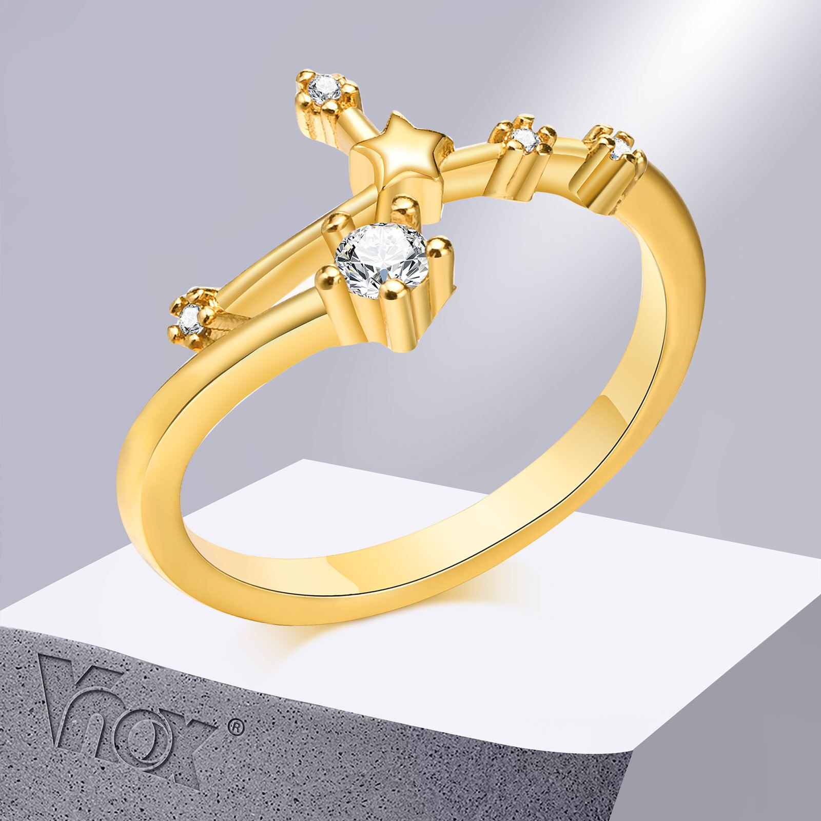 【送料無料】 指輪 リング メタル 金属 ジルコニア レディース 女性 グラマー CZ ステートメント ゴー..