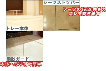 ★★ 最大350円OFFクーポン ★★ペピイ (peppy)掲載♪ クリアレット 【特別セット】 トレー&シーツストッパー&飛散ガード3点セット (シーツ ワイドサイズ)【送料無料】(※北海道・沖縄・離島は別途送料525円です)
