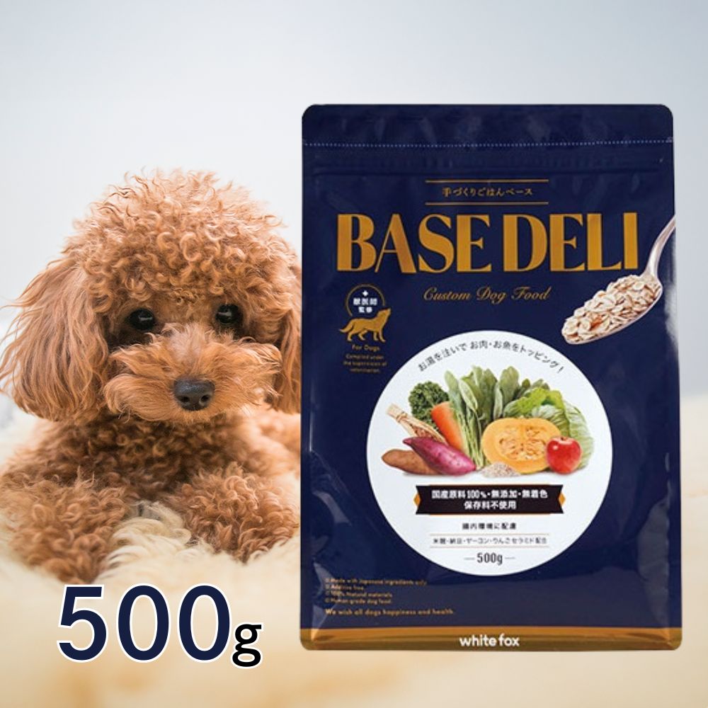 ★最大1,000円引クーポン★【賞味期限2024年3月31日以降】愛犬用　手づくりご飯ベース　BASE DELI ベースデリ　500gのサムネイル