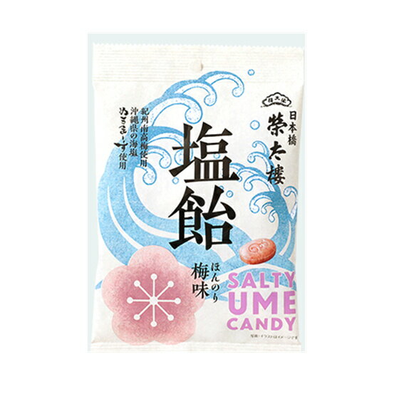 【4個まで小型宅配便コンパクト可】榮太樓總本鋪 塩飴 ほんのり梅味 80g　飴 キャンディ　塩分補給のサムネイル