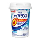 おいしく手軽に毎日の栄養バランスアップ ミルク香るやさしい甘さ「ヨーグルト味」。 1本(125mL)、200kcal。 たんぱく質(7.5g)が牛乳の約1.7倍(牛乳125mLと比較)。 食物繊維(2.5g)がレタス約3/4個分(1個当たり可食部300g)。 ビタミンCやビタミンDなど11種類のビタミン配合。 カルシウムや亜鉛など10種類のミネラル配合。 ※文部科学省科学技術・学術審議会資源調査分科会報告 日本食品標準成分表2015年版 持ちやすくて、飲みやすい、小型カップタイプ(ストロー付)。 「栄養機能食品：亜鉛」 ・亜鉛は、味覚を正常に保つのに必要であるとともに、たんぱく質・核酸の代謝に関与して、健康の維持に役立つ栄養素です。 ・亜鉛は、皮膚や粘膜の健康維持を助ける栄養素です。 食生活は、主食、主菜、副菜を基本に、食事のバランスを。 ■お召し上がり方 1日あたり375mL(3本)を目安に摂取してください。 ・本品は、多量摂取により疾病が治癒したり、より健康が増進するものではありません。 ・亜鉛の摂りすぎは、銅の吸収を阻害するおそれがありますので、過剰摂取にならないよう注意してください。 ・1日の摂取目安量を守ってください。 ・乳幼児、小児は本品の摂取を避けてください。 ・1日当たりの摂取目安量(375mL)の栄養素等表示基準値2015(18歳以上、基準熱量2,200kcal)に占める割合：亜鉛68％ ・本品は、特定保健用食品と異なり、消費者庁長官による個別審査を受けたものではありません。 ■原材料名 デキストリン、乳たんぱく質、食用油脂(なたね油、パーム分別油)、難消化性デキストリン、ショ糖、食塩、食用酵母／カゼインNa、乳化剤、香料、リン酸K、クエン酸K、炭酸Mg、V.C、クエン酸Na、pH調整剤、グルコン酸亜鉛、V.E、硫酸鉄、ナイアシン、パントテン酸Ca、V.B6、グルコン酸銅、V.B1、V.B2、V.A、葉酸、V.B12、V.D、(一部に乳成分・大豆を含む) ※本製品に使用する原材料に含まれるアレルギー物質(27品目)：乳成分、大豆 ■栄養成分 (1本125mlあたり) エネルギー：200kcal たんぱく質：7.5g 脂質：5.6g 炭水化物：31.8g −糖質：29.3g −食物繊維：2.5g※1 灰分：0.9g 水分：93.6g ビタミンA：120μgRAE※2 ビタミンD：1.0μg ビタミンE：6.0mg ビタミンK：4.2μg※3 ビタミンB1：0.30mg ビタミンB2：0.40mg ナイアシン：4.9mgNE※4（3.2mg） ビタミンB6：0.60mg ビタミンB12：1.2μg 葉酸：60μg ビオチン：0.42μg※3 パントテン酸：1.2mg ビタミンC：32mg コリン：15.1mg※3 ナトリウム（食塩相当量）：110mg（0.28g） カリウム：120mg カルシウム：120mg マグネシウム：40mg リン：140mg 鉄：1.5mg 亜鉛：2.0mg 銅：0.10mg マンガン：0.014mg※3 クロム：0.98μg※3 モリブデン：4.2μg※3 セレン：12μg ヨウ素：1.2μg※3 塩素：110mg ※1 食物繊維は1kcal/gで計算 ※2 レチノール活性当量 ※3 分析値 ※4 ナイアシン当量 ■使用上の注意 (1)医師・栄養士の指導にもとづいて使用されることをお勧めします。 (2)静脈内等へは絶対に注入しないでください。 (3)内容液に凝固・分離・悪臭・味の異常等がある場合は使用しないでください。 (4)開封後はすぐにお召し上がりください。 (5)製品を横に倒さないでください。 (6)長時間の加温や繰り返しの加温はしないでください。容器のまま直火や電子レンジにかけないでください。 (7)原材料由来の成分が沈殿・浮上することがありますが、栄養的な問題はありません。よく振ってお飲みください。 ■保存方法 常温で保存できますが、直射日光を避け、凍結するおそれのない場所に保存してください。 【原産国】 　日本 【問い合わせ先】 会社名：株式会社明治 「お客様相談センター」 電話：0120-201-369 受付時間：9：00〜17：00（土、日、祝日を除く） 【販売元】 会社名：株式会社明治 住所：東京都江東区新砂1-2-10 　　 【商品区分】 「健康食品(栄養機能食品)」 【文責者名】 株式会社ファインズファルマ 舌古　陽介(登録販売者) 【連絡先】 電話：052-893-8701 受付時間：月〜土　9：00〜18：00 (祝祭日は除く)