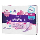 【あす楽対応】【P＆G】 ウィスパー 1枚2役Wガード 女性用 吸水ケア 15cc 大容量パック 66枚入 【衛生用品】