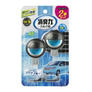 【エステー】 クルマの消臭力 クリップタイプ 消臭芳香剤 車用 アクアブルーの香り 3.2mL×2個入 【日用品】