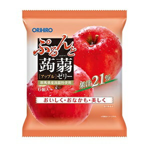 【オリヒロ】 ぷるんと蒟蒻ゼリー パウチ アップル 20g×6個入×24袋 【フード・飲料】