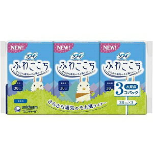 【ユニ・チャーム】 ソフィ ふわごこち 無香料 38枚×3コ入 【衛生用品】