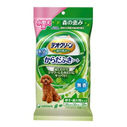 【ユニ・チャーム】 デオクリーン からだふきシート 小型犬用 無香 28枚入 【日用品】