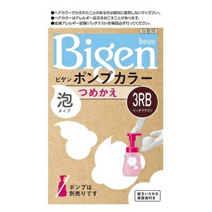 【あす楽対応】【ホーユー】 ビゲン ポンプカラー つめかえ 3RB リッチブラウン 1セット (医薬部外品) 【日用品】