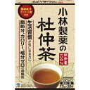 脂肪分0、カロリー0の健康茶なので、適切な食事制限、 適度な運動による健康ダイエットのお供におすすめです 毎日続けられるスッキリとした飲みやすさ 杜仲葉100% 残留農薬検査済み（自社基準に準ずる） ノンカフェイン ■お召し上がり方 ホットでも冷やしてもおいしくお飲みいただけます。 お好みに応じて、1〜3袋まで増減してお飲みいただくことをおすすめします。 煮出した杜仲茶は冷蔵庫で保存し、お早めにお飲みください。 ・食生活は、主食、主菜、副菜を基本に、食事のバランスを。 ■原材料名 杜仲葉 ■栄養成分表示 (0.8Lあたり＊1) エネルギー 0kcal たんぱく質 0g 脂質 0g 炭水化物 0g 食塩相当量 0g ゲニポシド酸 6mg カフェイン 0mg ＊1：水0.8Lに杜仲茶1袋（1.5g）を入れ、沸騰後10分間煮出した液について試験しました。 ■保存方法 直射日光を避け、湿気の少ない涼しい所に保存してください。 【原産国】 　中国 【問い合わせ先】 会社名：小林製薬株式会社「お客様相談室」 電話：0120-5884-01 受付時間：9：00〜17：00（土・日・祝日を除く） 【販売元】 会社名：小林製薬株式会社 住所：大阪府大阪市中央区道修町4-4-10 【商品区分】 「健康食品」 【文責者名】 株式会社ファインズファルマ 舌古　陽介(登録販売者) 【連絡先】 電話：0120-018-705 受付時間：月〜金　9：00〜18：00 (祝祭日は除く) ※パッケージデザイン等、予告なく変更されることがあります。ご了承ください。