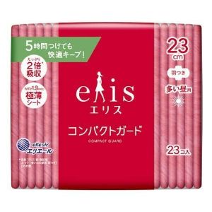 【大王製紙】 エリス コンパクトガード 多い昼用 羽つき 23cm 23枚 【衛生用品】