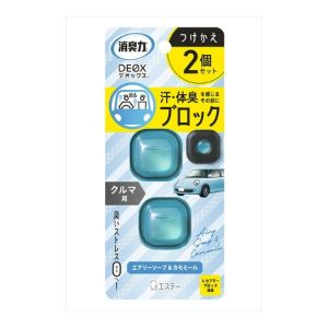 消臭力 DEOX デオックス クルマ用 エアリーソープ＆カモミール つけかえ(2ml*2個入)