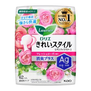 【花王】ロリエ きれいスタイル 消臭プラス フレッシュローズの香り(62個入)【衛生用品】