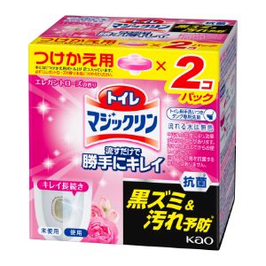 【花王】 トイレマジックリン 流すだけで勝手にキレイ エレガントローズの香り つけかえ用2コパック (80g×2個入) 【日用品】