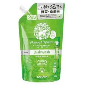  ハッピーエレファント 野菜・食器用洗剤 グレープフルーツ 詰替(500ml) 