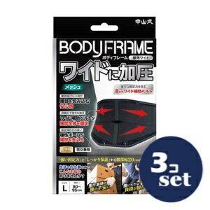 「セット販売」「中山式産業」中山式　ボディフレーム腰用ワイド　Lサイズ　3個セット