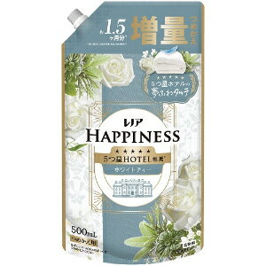 「P&Gジャパン」　レノアハピネス夢ふわタッチ　ホワイトティー　つめかえ増量　500ml