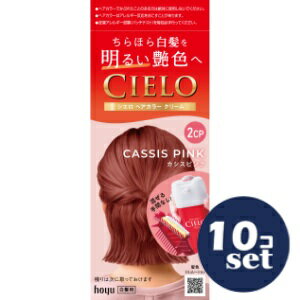 「セット販売」「ホーユー」シエロヘアカラーEXクリーム　2CP　カシスピンク　10個セット