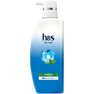 「使用方法」h＆sのコンディショナーは、頭皮につけることで、髪だけでなく頭皮への効果も高めます。シャンプーの後、適量を手に取り、頭皮と髪になじませて頭皮をやさしくマッサージした後、洗い流してください。 ポンプ肩部を片手で押さえながら、頭部を回してください。最初は数回カラ押ししてください。「成分」有効成分：ジンクピリチオン液　その他の成分：精製水、高重合メチルポリシロキサン（1）、L-グルタミン酸、ステアリン酸ジメチルアミノプロピルアミド、セタノール、ステアリルアルコール、塩化ナトリウム、ベンジルアルコール、メチルクロロイソチアゾリノン・メチルイソチアゾリノン液、無水クエン酸、フェノキシエタノール、香料「使用上の注意」湿疹、皮フ炎（かぶれ、ただれ）等の皮フ障害があるときには、悪化させる恐れがあるので使用しないでください。かぶれたり、刺激を感じたときには使用を中止し、皮フ科専門医等にご相談されることをおすすめします。目に入らないように注意してください。入ったときは直ちに洗い流し、異物感が残る場合は、医師にご相談ください。お子様の手の届かないところに置いてください。 医薬部外品「問い合わせ先」P＆Gジャパン合同会社「TEL」0120-021321祝日・年末年始を除く月〜金の9:15〜17:00「製造販売元」P＆Gジャパン合同会社「住所」〒651-0088 神戸市中央区小野柄通7-1-18「原産国」タイ「商品区分」日用品「文責者名」 株式会社ファインズファルマ 舌古　陽介(登録販売者) 「連絡先」 電話：0120-018-705 受付時間：月〜金　9：00〜18：00 (祝祭日は除く) ※パッケージデザイン等、予告なく変更されることがあります。ご了承ください。