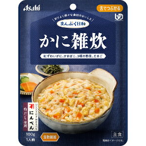 「アサヒグループ食品」　まんぷく日和　かに雑炊　100g