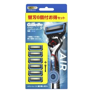 「P＆Gジャパン」 ジレット プログライドエアー 電動5Bホルダー 替刃6個付 _