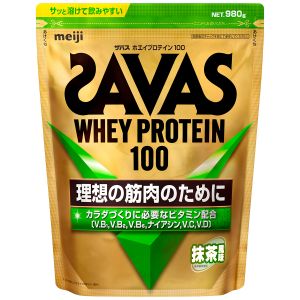 【明治】ザバス ホエイプロテイン100 抹茶風味 980g