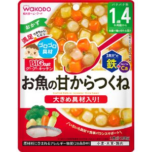 「アサヒグループ食品」　BIGサイズのグーグーキッチン　お魚の甘からつくね　100g