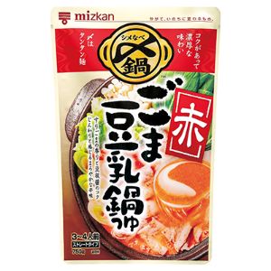 【あす楽対応】「ミツカン」　ミツカン　〆まで美味しい　ごま豆乳鍋つゆ＜赤＞　ストレート　750g