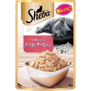 愛猫を魅了するリッチなおいしさで、 いつもの食事をちょっと贅沢に。 ■与え方 1日1袋を目安に総合栄養食のシーバデュオなどと共に与えてください。新鮮な飲み水を常に用意してください。 ■原材料名 魚類(かつお、サーモン等)、かつお節、増粘多糖類、調味料(アミノ酸等)、パプリカ色素 ■栄養成分 タンパク質：10．0％以上、脂質：0．4％以上、粗繊維：0．1％以下、灰分：2．5％以下、水分：87．0％以下 ■使用上の注意 ・開封後は冷蔵庫で保管し、お早めにお使いください。 【原産国】 　タイ 【問い合わせ先】 会社名：マースジャパン「お客様相談室」 電話：0800-800-5874 受付時間：9：30〜16：00 (土、日、祝日を除く) 【製造販売元】 会社名：マースジャパンリミテッド 住所：東京都港区港南1-2-70 【商品区分】 「日用品」 【文責者名】 株式会社ファインズファルマ 舌古　陽介(登録販売者) 【連絡先】 電話：0120-018-705 受付時間：月〜金　9：00〜18：00 (祝祭日は除く) ※パッケージデザイン等、予告なく変更されることがあります。ご了承ください。