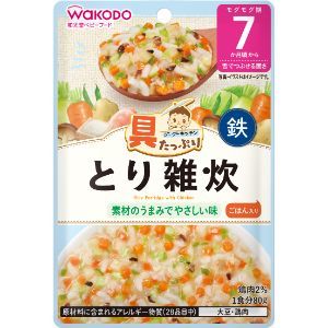 「アサヒグループ食品」　具たっぷりグーグーキッチン　とり雑炊　80g