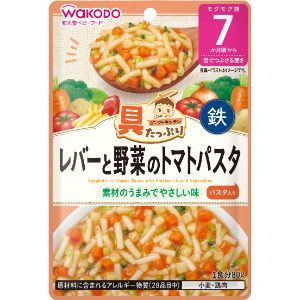 「アサヒグループ食品」　具たっぷりグーグーキッチン　レバーと野菜のトマトパスタ　80g