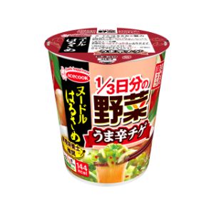 「エースコック」　ヌードルはるさめ　1/3日分の野菜　うま辛チゲ　44g×6個セット