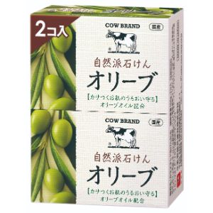 [우유 비누 공진사] 카우브랜드 자연파 비누 올리브 100g×2개