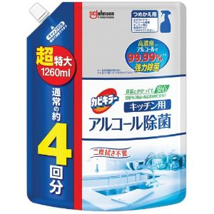 「ジョンソン」　カビキラーアルコール除菌キッチン用　つめかえ超特大　1260ml