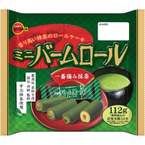 「セット販売」「ブルボン」　ミニバームロール一番摘み抹茶　112g×12個セットのサムネイル