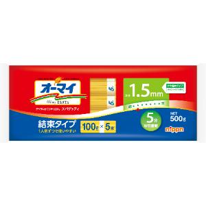 「セット販売」【ニップン】 オーマイ スパゲッティ 1.5mm 結束タイプ 500g×20袋セット 【フード・飲料】のサムネイル