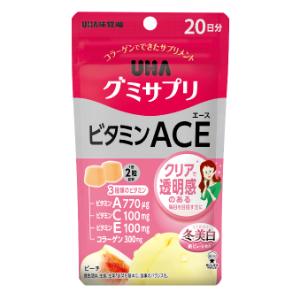 「UHA味覚糖」　UHAグミサプリ　ビタミンACE　20日分　40粒