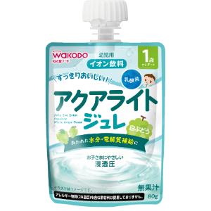 「アサヒグループ食品」　1歳からのMYジュレドリンク　アクアライト　白ぶどう　80g