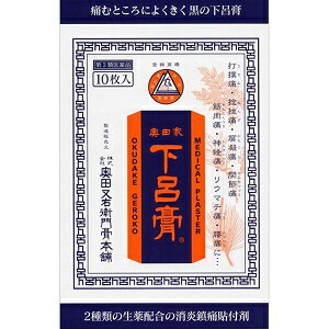 【あす楽対応】【奥田又右衛門膏本舗】 奥田家 下呂膏 10枚入 【第3類医薬品】